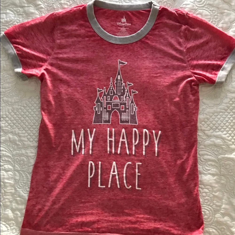 Women Disney My Happy Place XS T-Shirt Castle